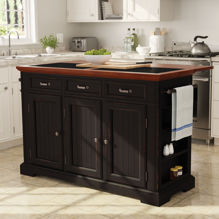 Charlton Home® Bunbury 54.0625'' Wide Kitchen Island & Reviews Wayfair